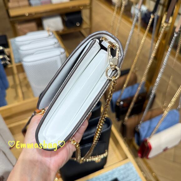 Tory Burch Emerson Chain Wallet Crossbody 175865 White $525 - Picture 2 of 8